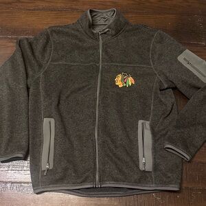 NHL Apparel G-III Chicago Blackhawks Full Zip Fleece Jacket Size Large